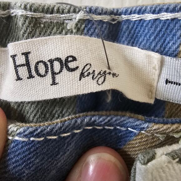 Hope L Bell Bottom Jeans Vintage Style Striped Boho Retro Y2K Hippie 70's Retro - Picture 11 of 14
